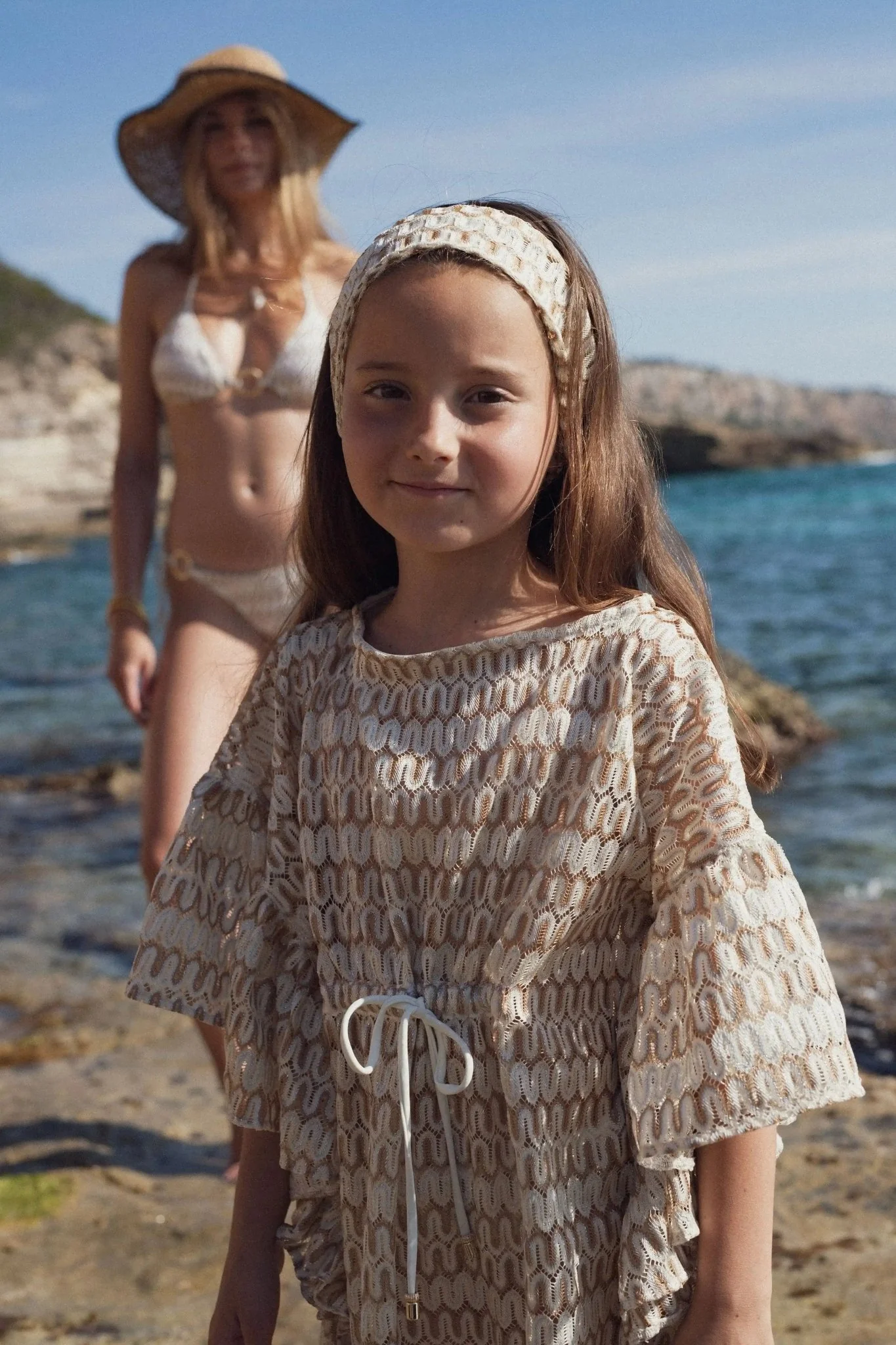 Caftan crochet fille, blanc | SUNSET CAFTAN - Image 3