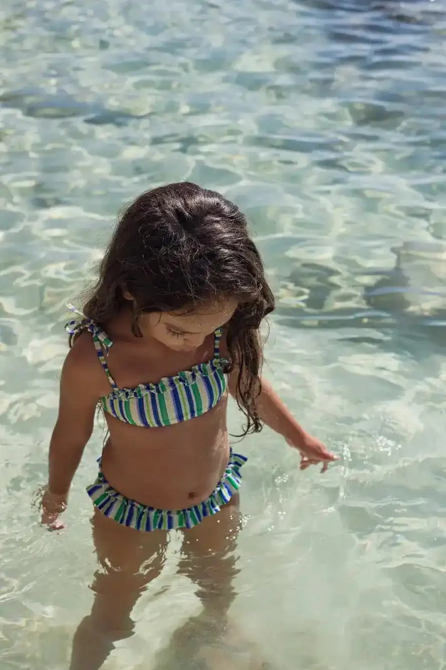 Maillot de bain deux pièces filles, bleu/vert | ISCHIA 2P - Image 3