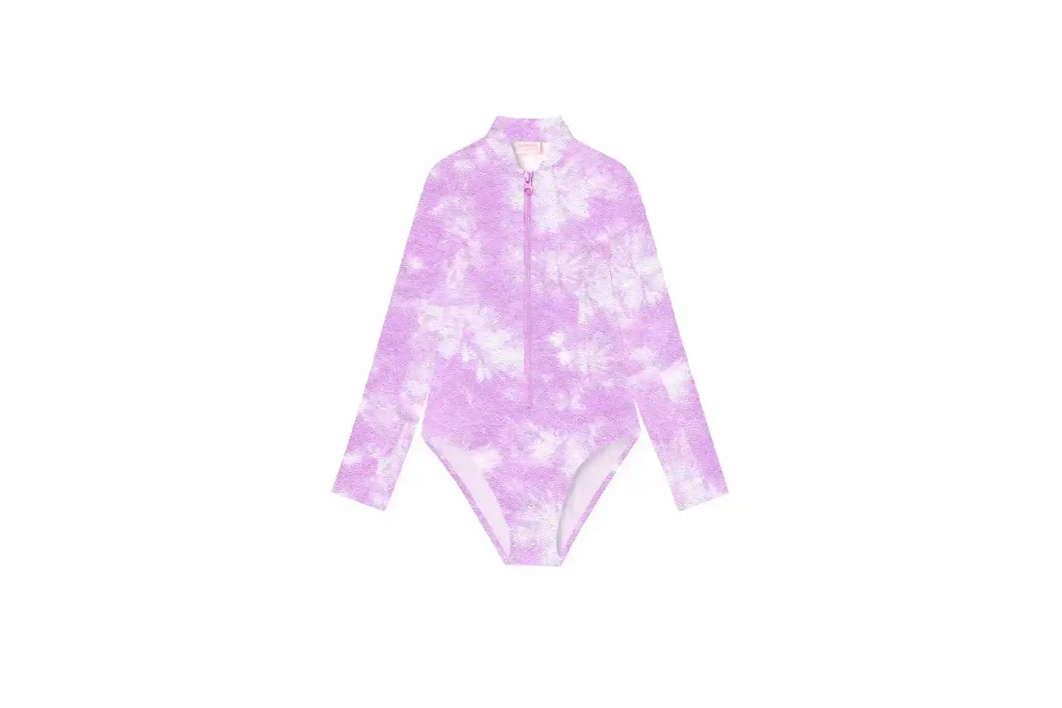 Maillot de bain manches longues anti UV fille, tie dye lilas | COMBI TAHAA - Image 3