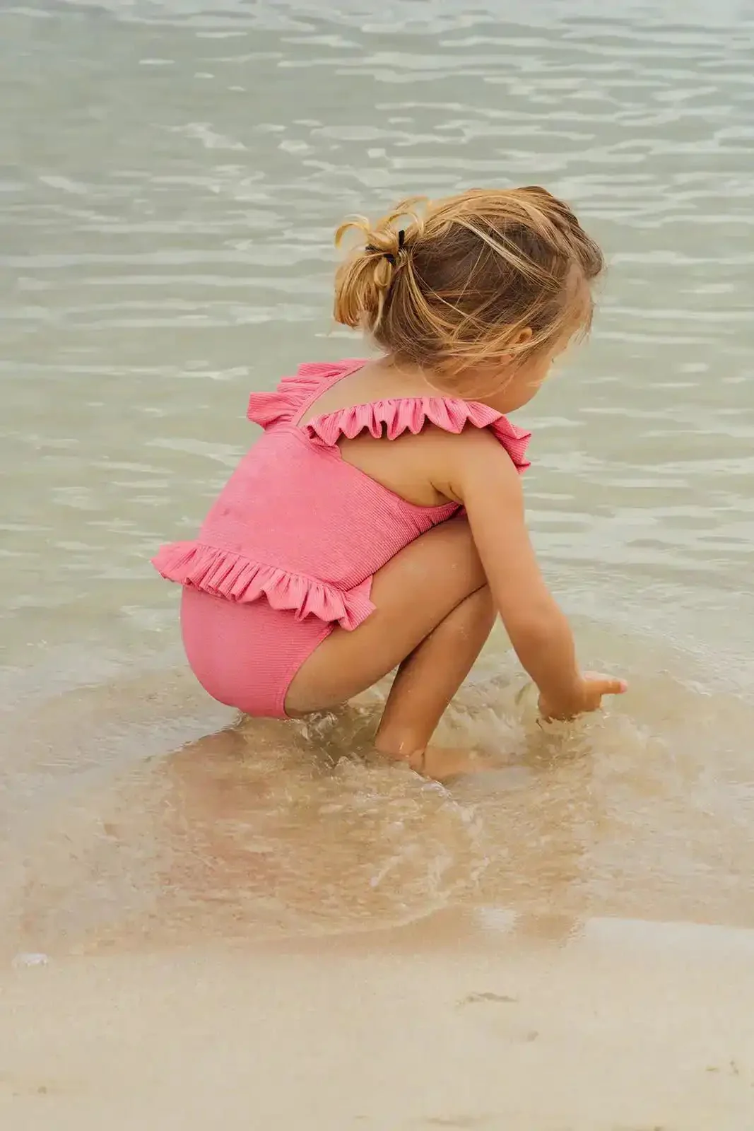 Maillot de bain une pièce bébé fille, piqué rose/or | BAHAMAS BABY - Image 6