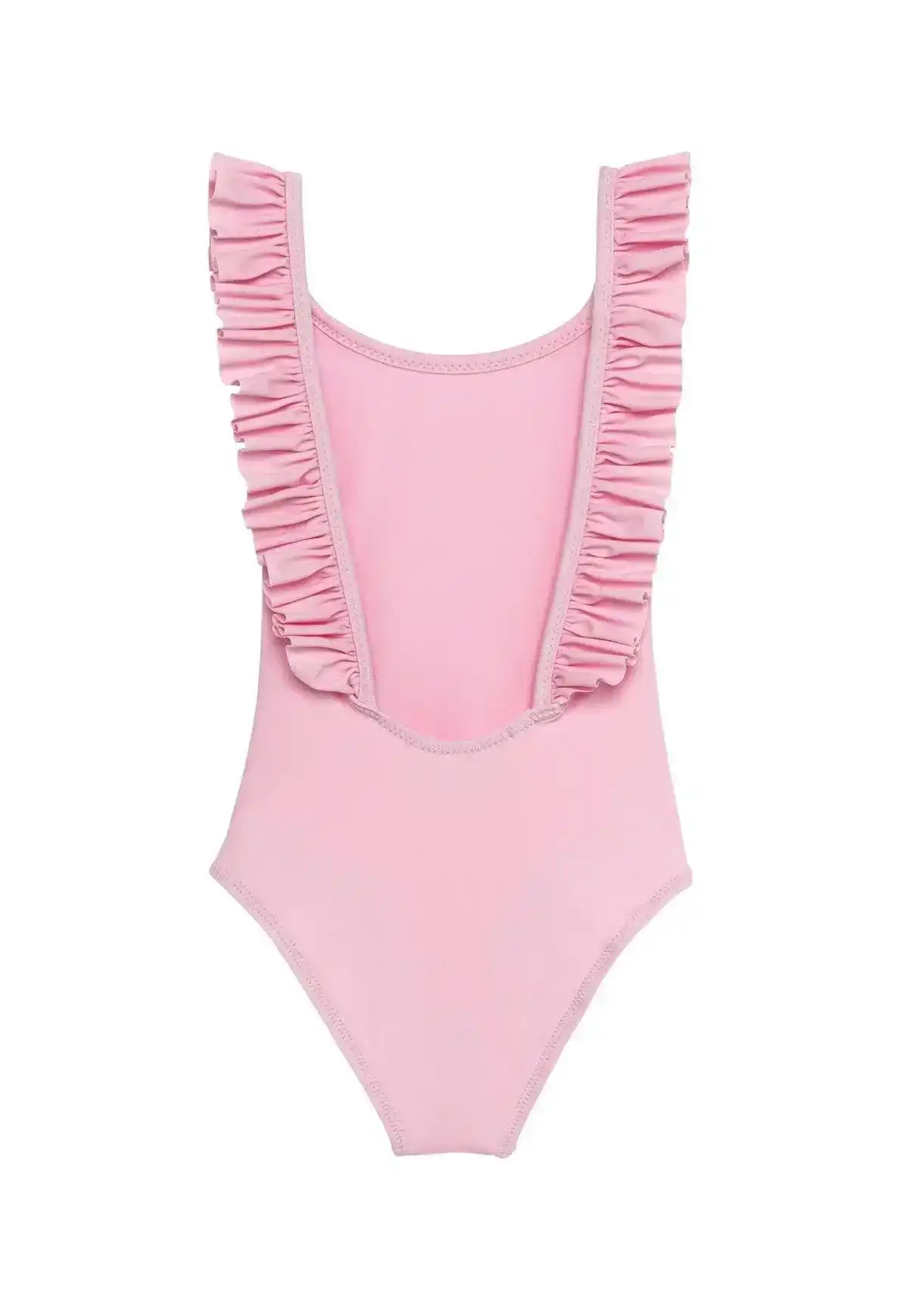 Maillot de bain une pièce fille à volants, anti UV, rose pâle| BORA BORA 1P - Image 4