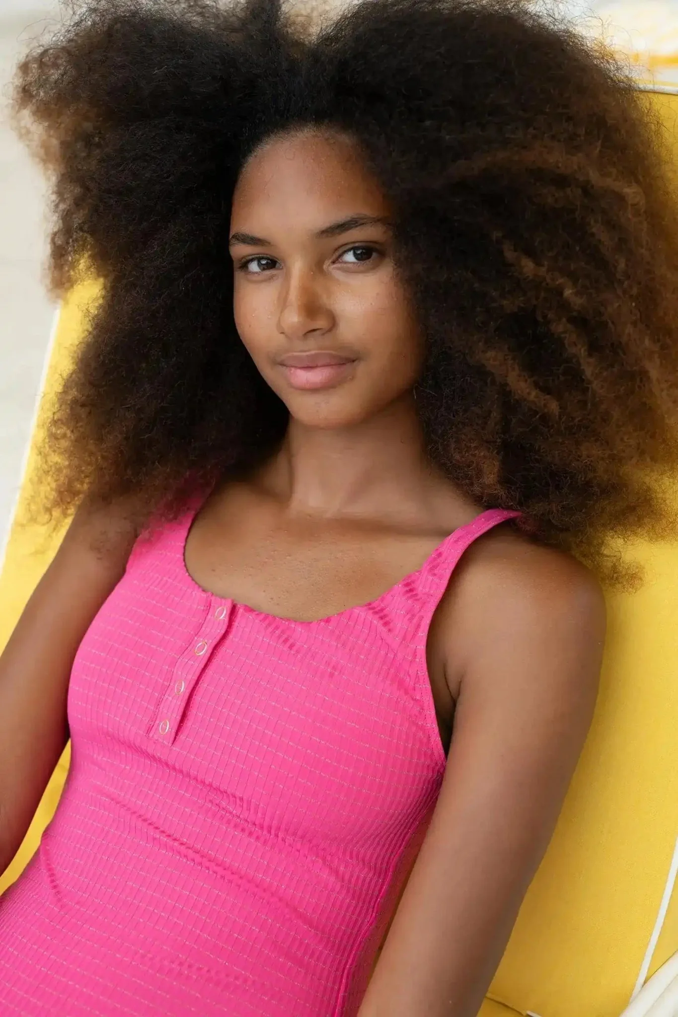 Maillot de bain une pièce fille, rose/or | CALYPSO 1P - Image 3