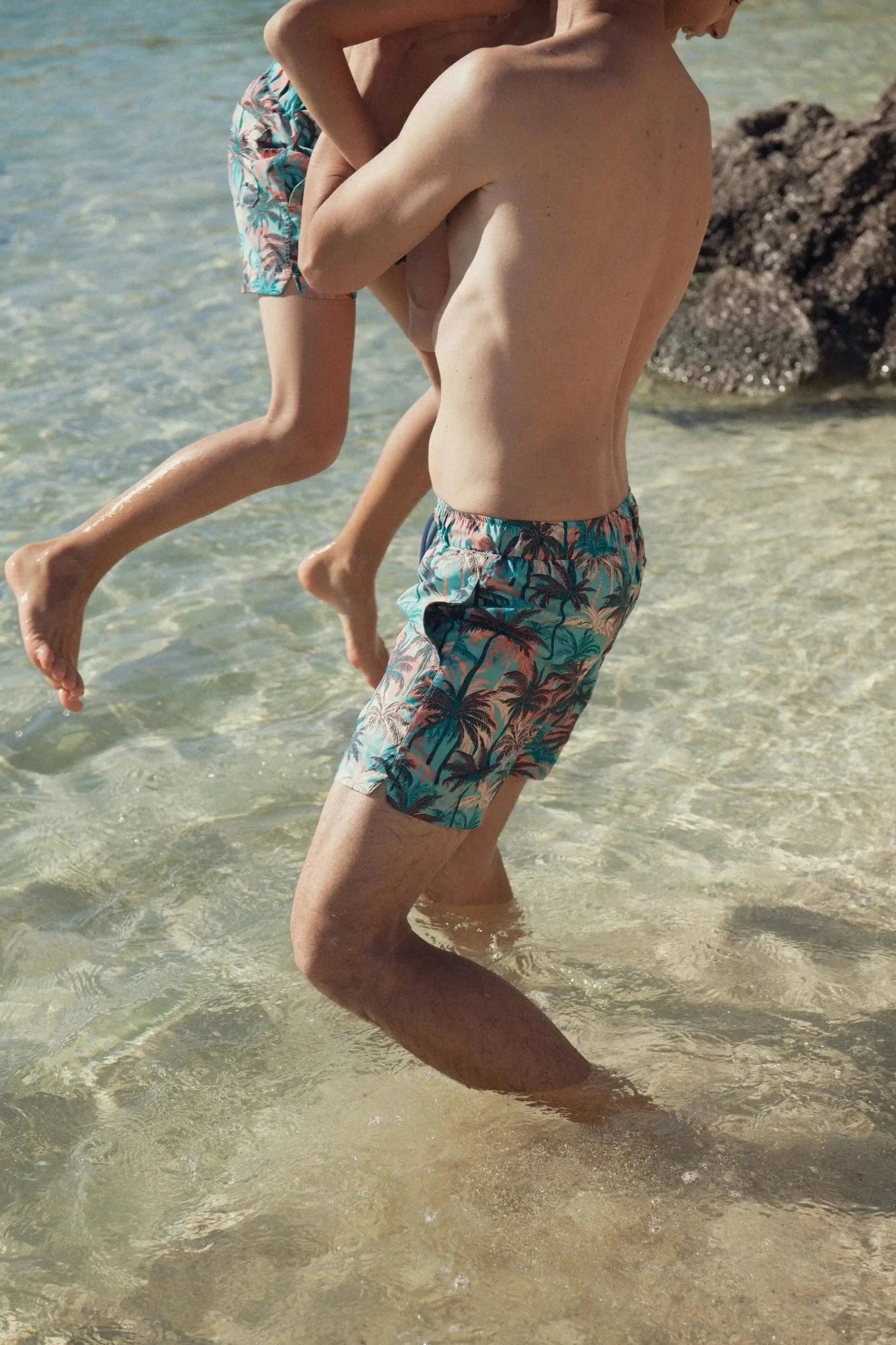 Short de bain garçon, bleu/orange | BALI - Image 3