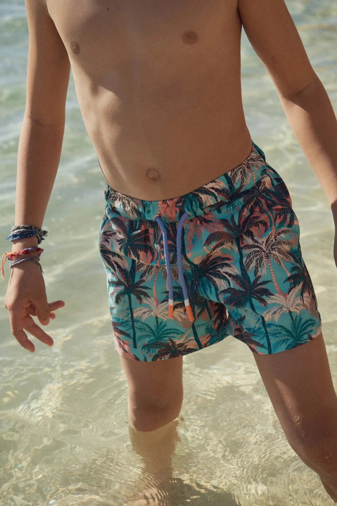 Short de bain garçon, bleu/orange | BALI - Image 5