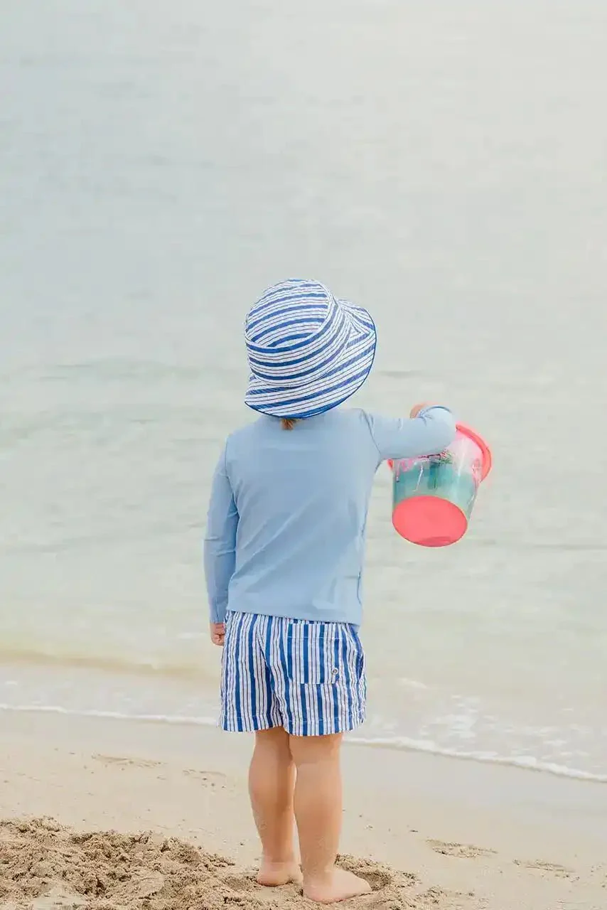 Short de bain garçon, bleu rayé | MILOS - Image 3